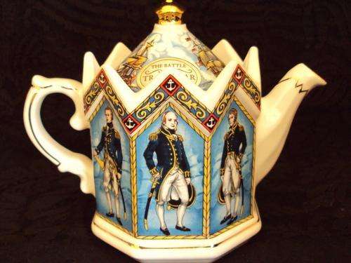 SADLERS BATTLE OF TRAFALGER TEAPOT